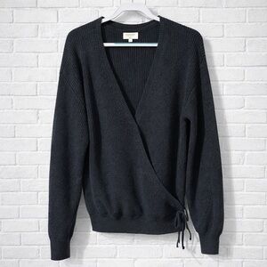 Gentle Fawn Charcoal V-Neck Sweater